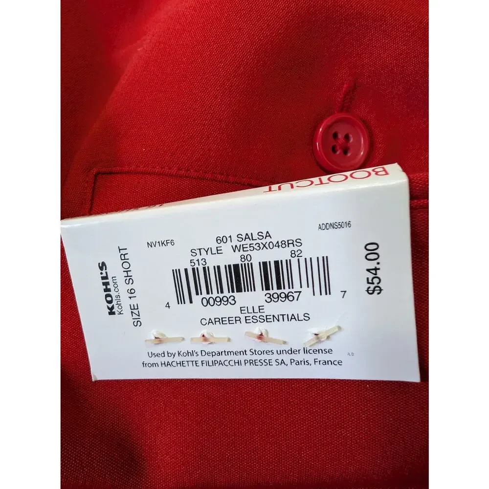 Elle Bootcut Red Pants - Picture 4 of 5